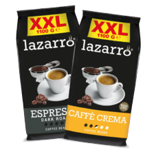 Lazarro crema of espresso dark roast koffiebonen